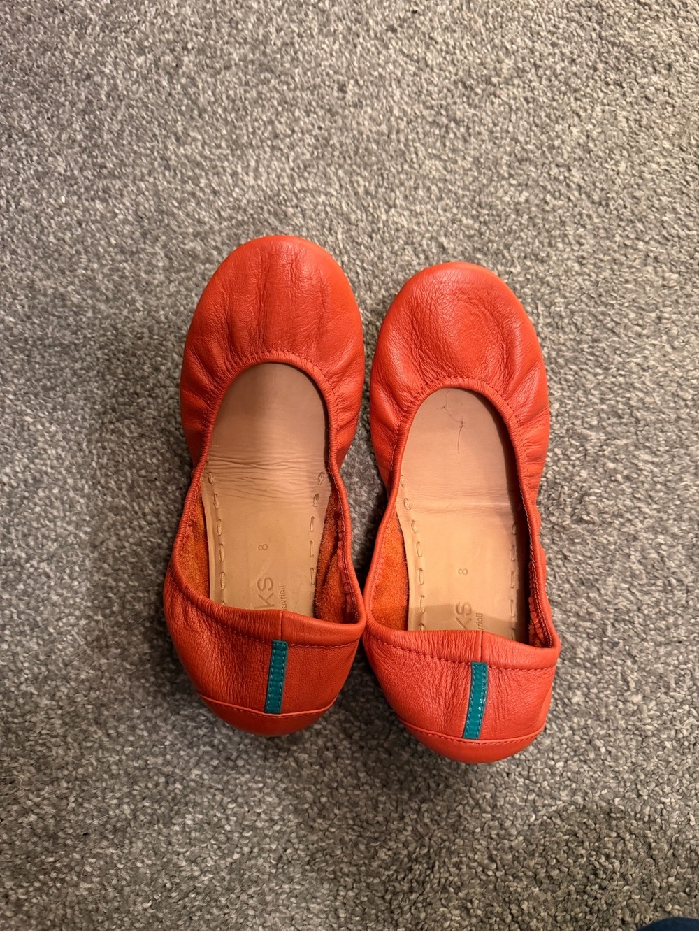 Tieks tangerine size 8